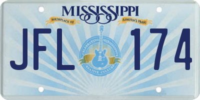 MS license plate JFL174