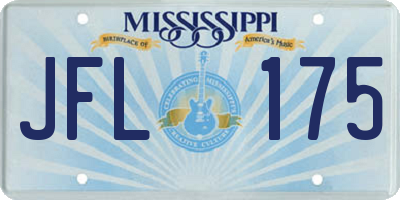 MS license plate JFL175