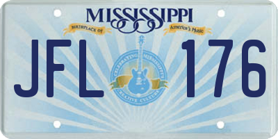 MS license plate JFL176