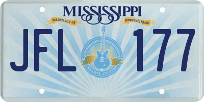 MS license plate JFL177