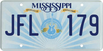 MS license plate JFL179