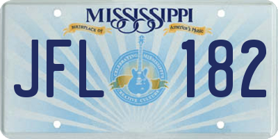 MS license plate JFL182