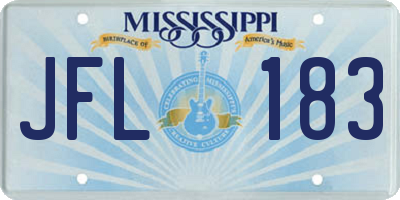 MS license plate JFL183