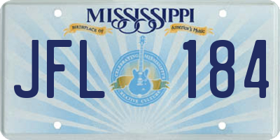 MS license plate JFL184