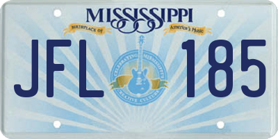 MS license plate JFL185