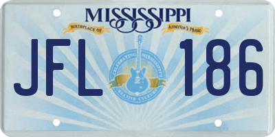 MS license plate JFL186