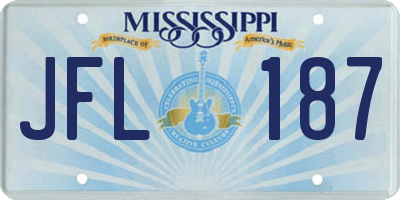 MS license plate JFL187