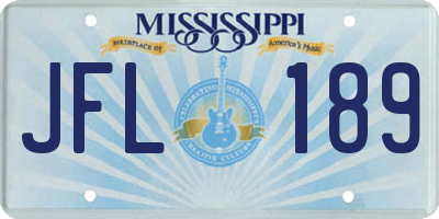 MS license plate JFL189