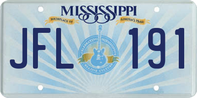 MS license plate JFL191