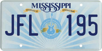 MS license plate JFL195