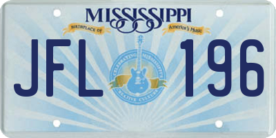 MS license plate JFL196