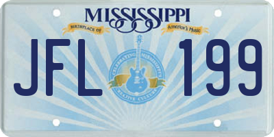 MS license plate JFL199