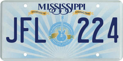 MS license plate JFL224