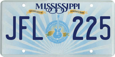 MS license plate JFL225