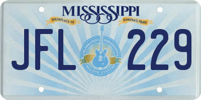 MS license plate JFL229