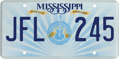 MS license plate JFL245