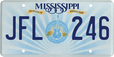 MS license plate JFL246