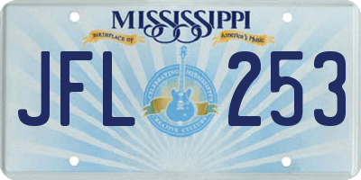 MS license plate JFL253