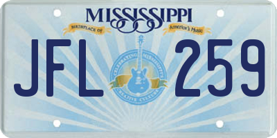 MS license plate JFL259
