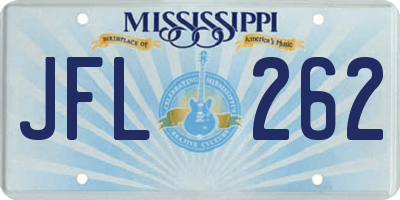 MS license plate JFL262