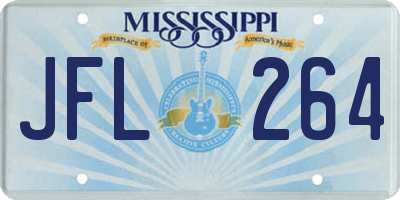 MS license plate JFL264