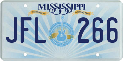 MS license plate JFL266