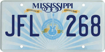 MS license plate JFL268