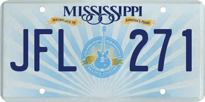 MS license plate JFL271