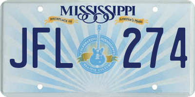 MS license plate JFL274