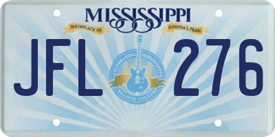 MS license plate JFL276