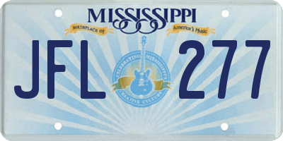 MS license plate JFL277