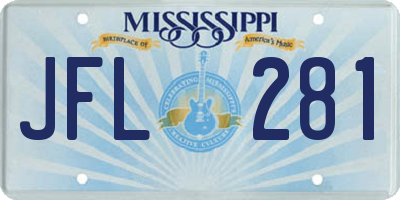 MS license plate JFL281