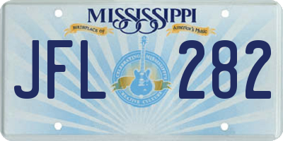 MS license plate JFL282