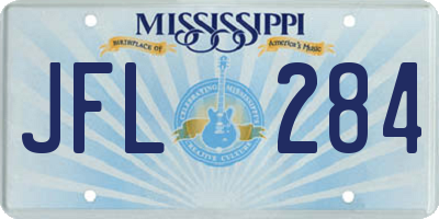 MS license plate JFL284