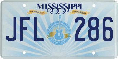 MS license plate JFL286