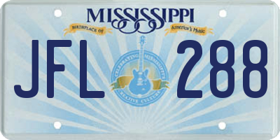 MS license plate JFL288