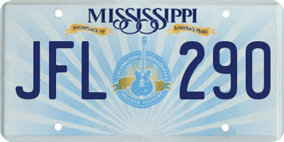 MS license plate JFL290