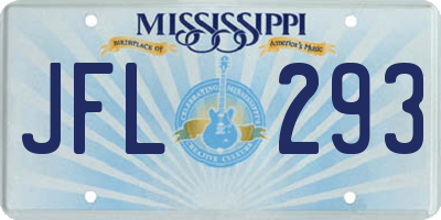 MS license plate JFL293