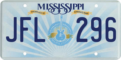 MS license plate JFL296