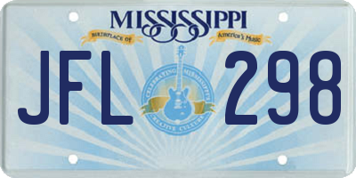 MS license plate JFL298