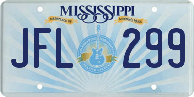 MS license plate JFL299