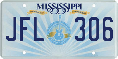 MS license plate JFL306