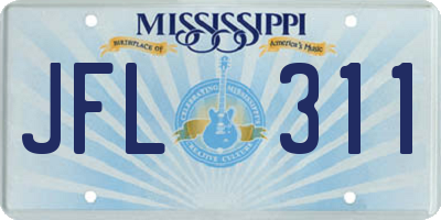 MS license plate JFL311