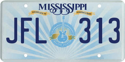 MS license plate JFL313