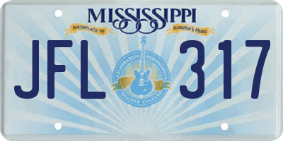 MS license plate JFL317