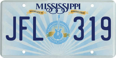 MS license plate JFL319