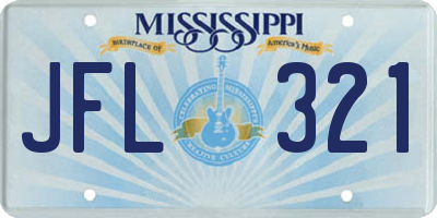 MS license plate JFL321