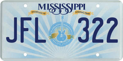 MS license plate JFL322