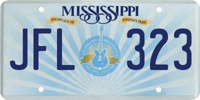 MS license plate JFL323