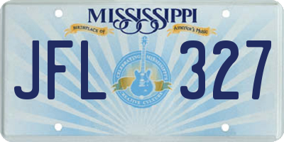 MS license plate JFL327
